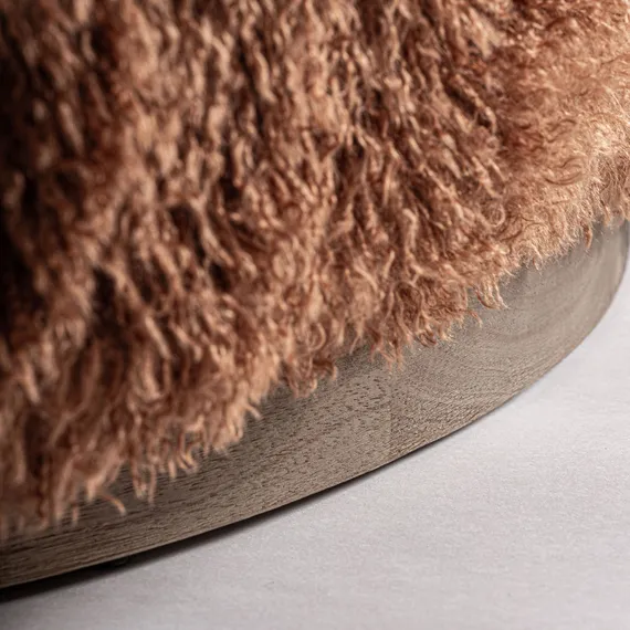 Лаунж-кресло VICAL Pavia, коричневый мех