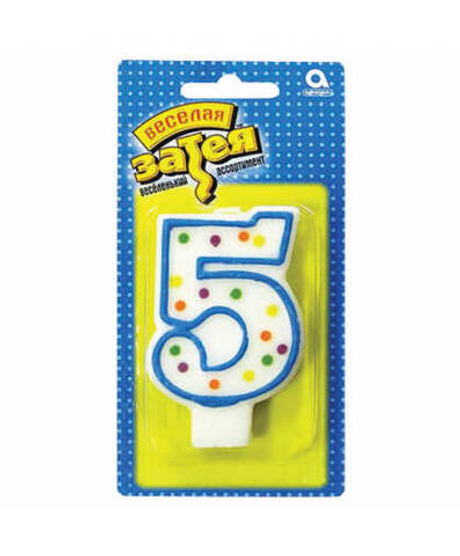 Свеча для торта цифра 5