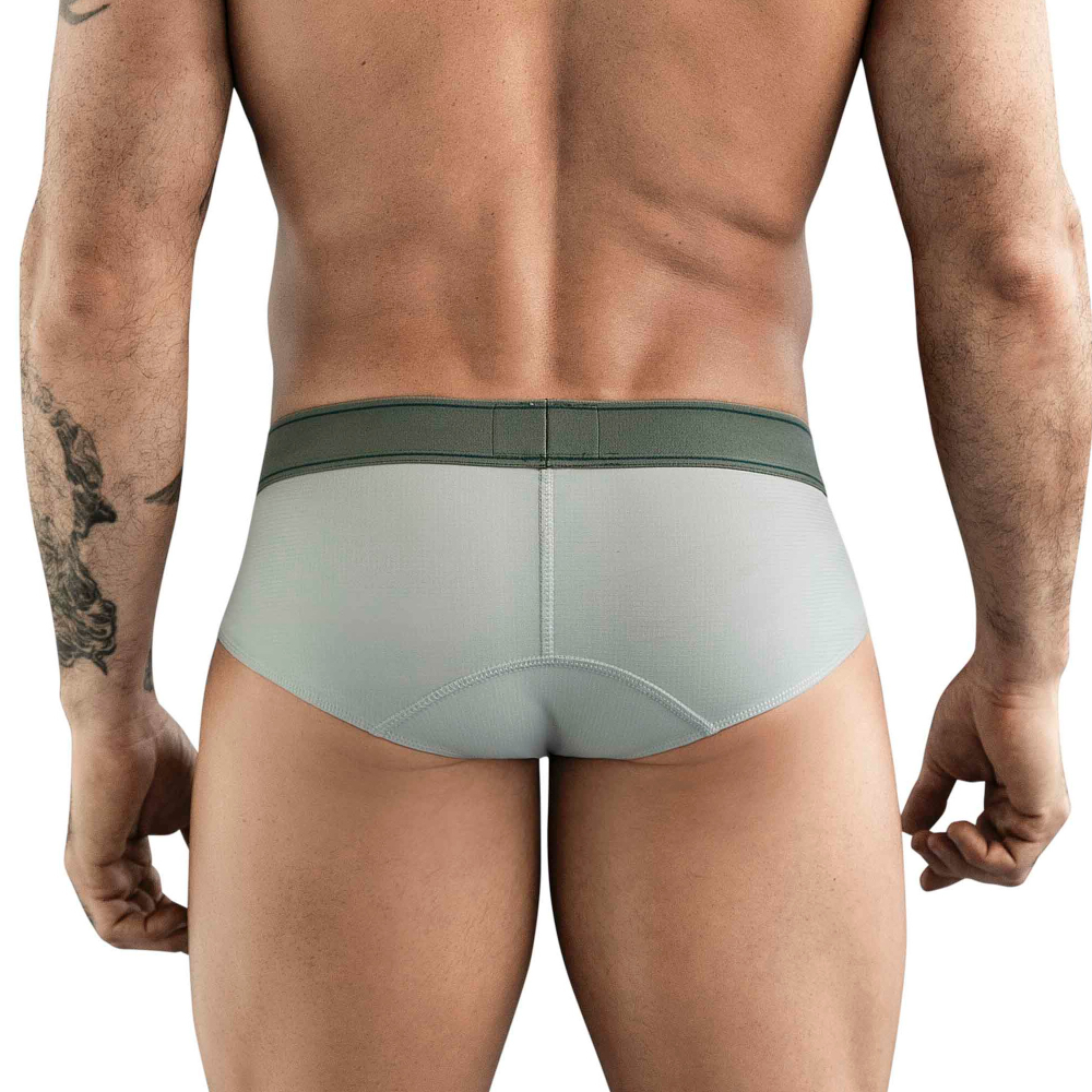 Мужские трусы брифы серые Clever Moda BERNA CLASSIC BRIEF 178512