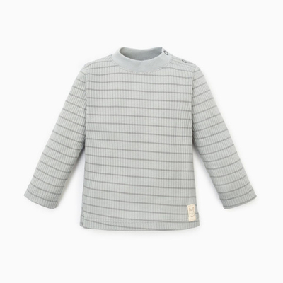 Лонгслив для мальчиков "Basic line" р-р 80-86 см, полоска серая 9235901 (Крошка Я)