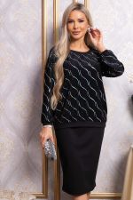 Костюм с юбкой Совершенство форм (черный) К14836-10М LT Collection