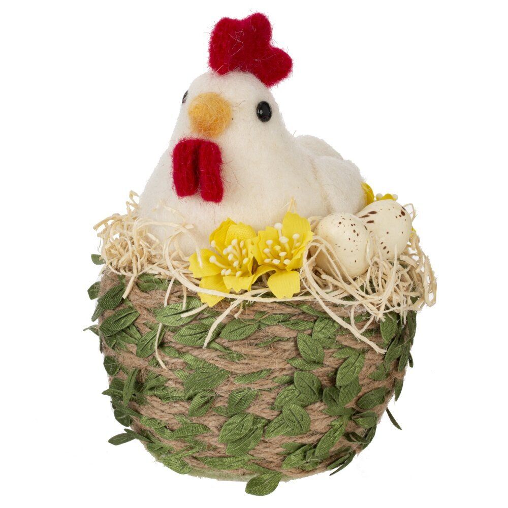 GAEM Фигурка декоративная "Курица в гнезде", L10 W10 H13 см