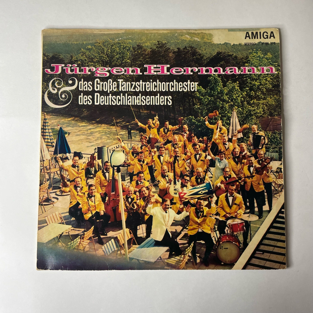 Винтажная виниловая пластинка LP Jurgen Hermann and Groses Tanzstreichorchester Des Deutschlandsenders (ГДР 1968)
