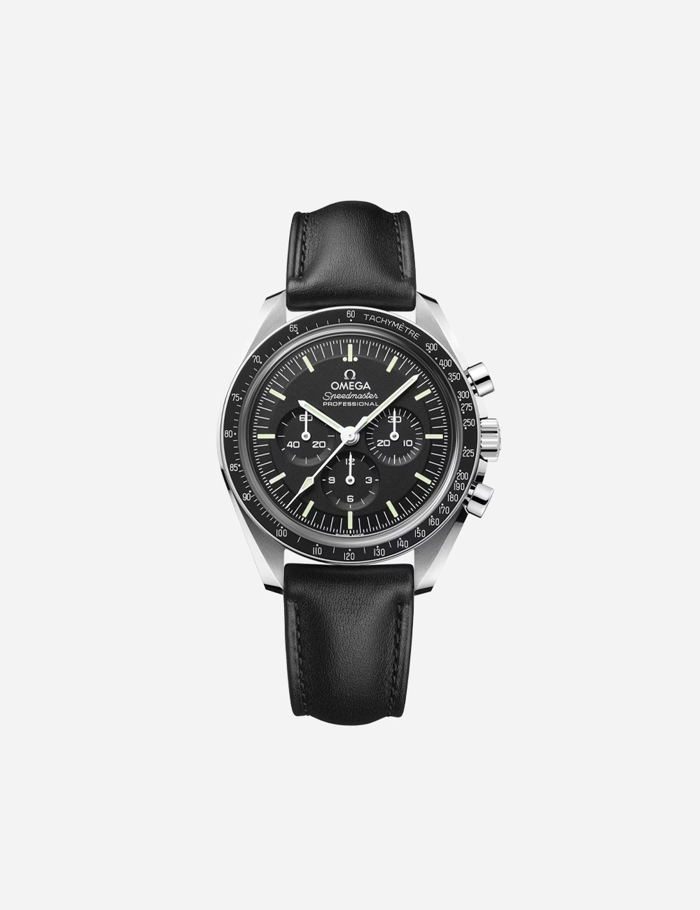 Наручные часы Omega Speedmaster Moonwatch Professinal Leather "Black"