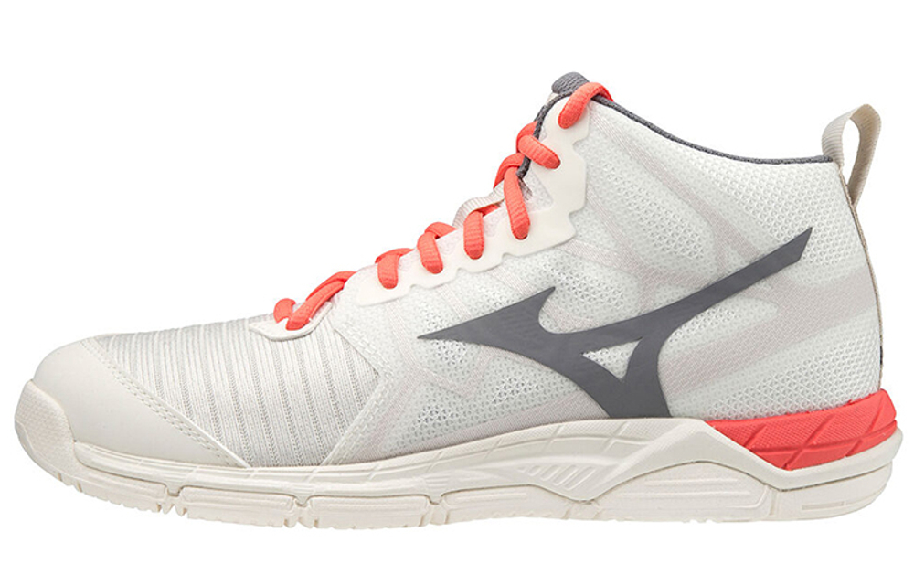 Mizuno Volleyball Shoes Women"s Mid top White/Orange/Black
