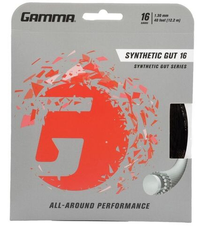 Струны теннисные Gamma Synthetic Gut w/ WearGuard (12,2 m) - black