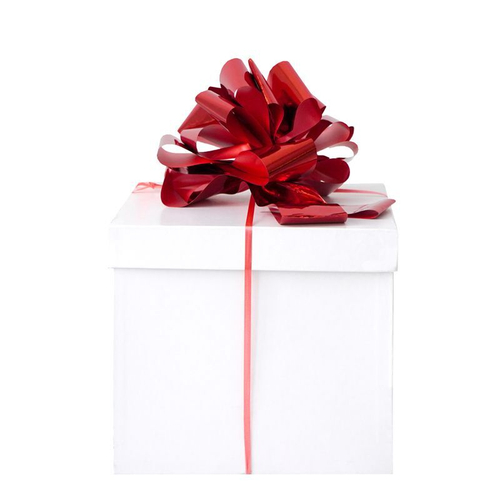 Бант-шар "Металлик" Красный, 50 мм / 1 шт