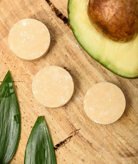 Шампунь твёрдый Greena Avocadova с пудрой шикакай и какао (пробник), 10 г