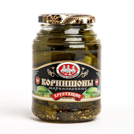 Корнишоны хрустящие Скатерть-Самобранка 480 гр