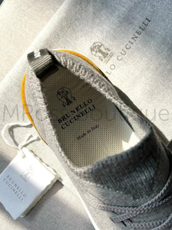 Мужские кроссовки Brunello Cucinelli светло-серого цвета
