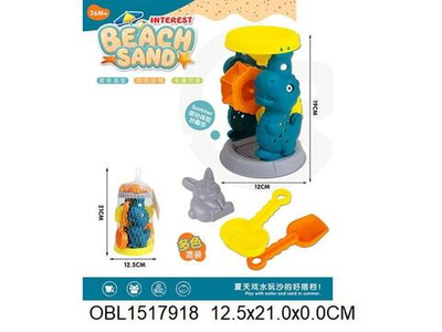 Набор для игры в песок 4 предм. мельница, сито, совок, формочка, сетка OBL1517918