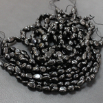 Обсидиан шелк галтовка бусины 6-9мм