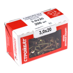 САМОРЕЗЫ СТРОЙБАТ УНИВЕРСАЛЬНЫЕ ЖЕЛТЫЕ 3,0Х20 200ШТ