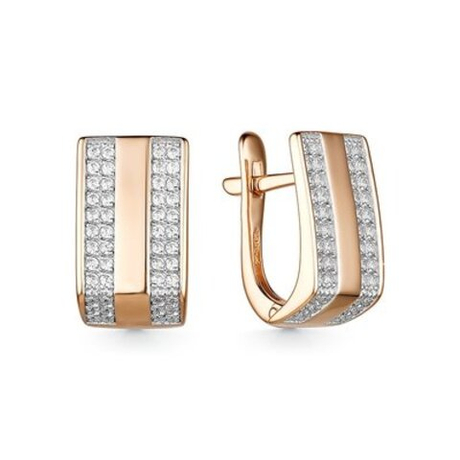 Серьги из золота с фианитами