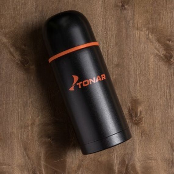 Термос TONAR 750ML HS.TM-024  черный (дополн.пласт.чашка) TONAR