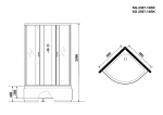 Душевая кабина Niagara Classic NG-2507-14BK 80х80