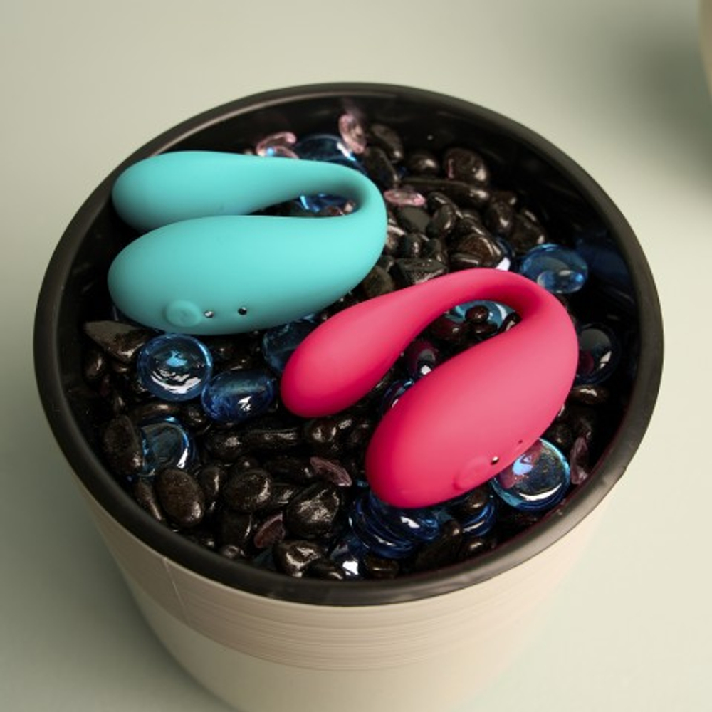 Вибратор для пар TWIN Pink с управлением через приложение от Amovibe