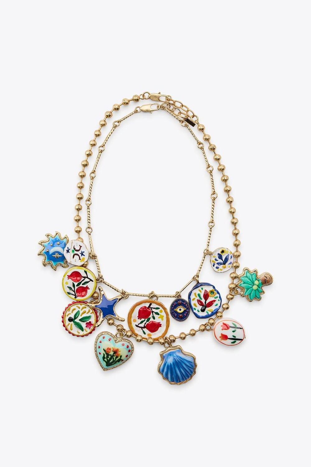 ZARA НАБОР ИЗ 2 ОЖЕРЕЛИЙ, ЗОЛОТИСТЫЙ