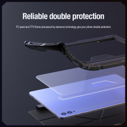 Чехол книжка синего цвета от Nillkin для планшета Samsung Galaxy Tab S9+ и S10+, серия Bumper Pro Case-Multi Angle Folding Style, многофункциональный складной