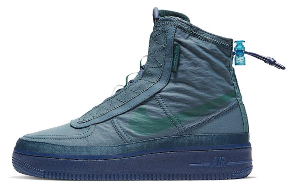 Кроссовки Nike Air Force 1 Shell Midnight Turquoise (Женская размерная сетка)