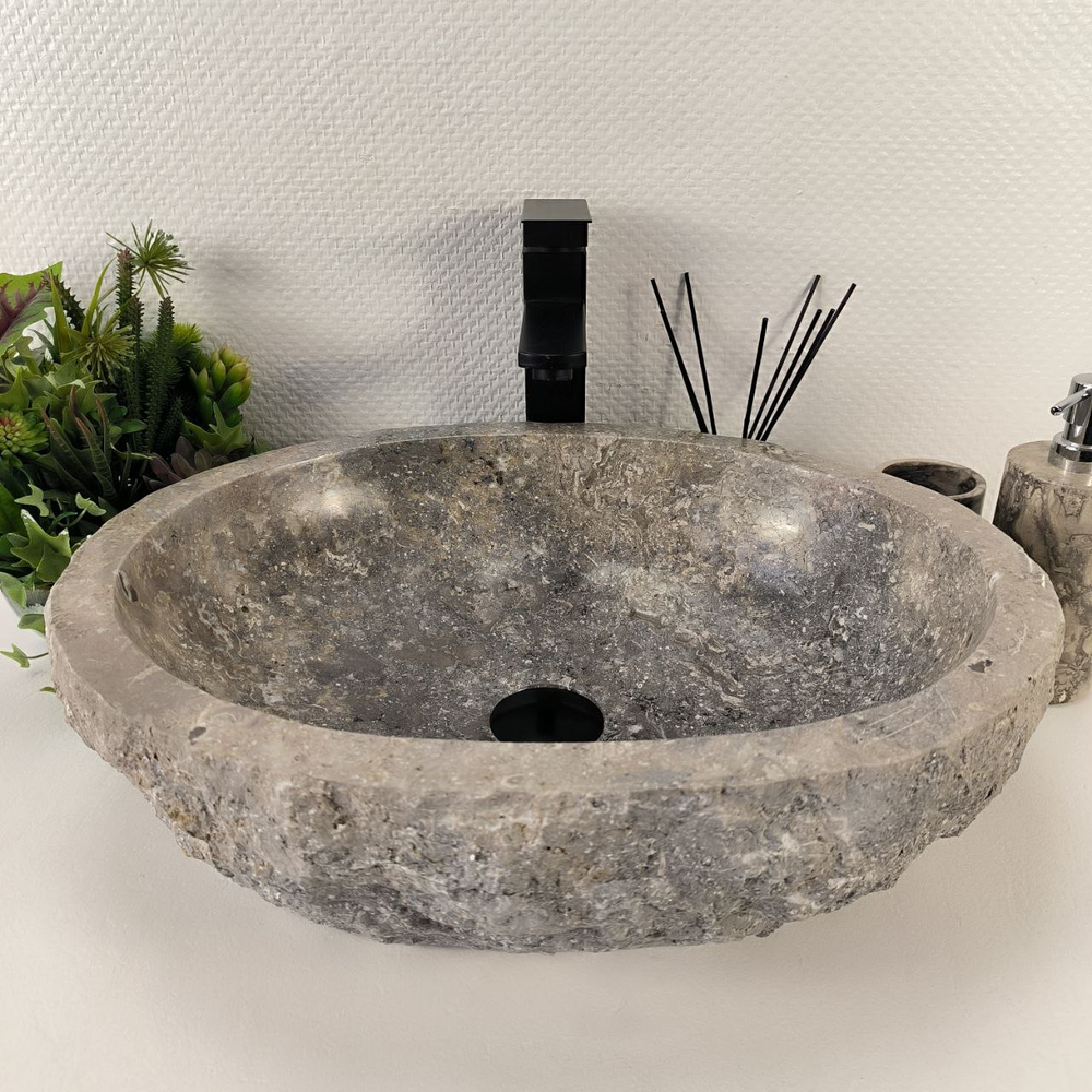 Раковина из мрамора Erozy Grey EM-64816 51*41*16 0188