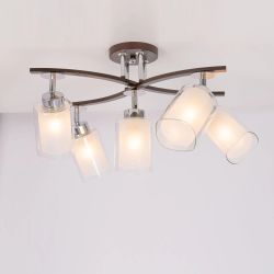 Citilux Фортуна CL156152 Люстра с поворотными плафонами Венге Хром