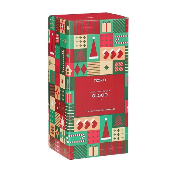 Домик с подсветкой olgod из коллекции new year essential, 22см