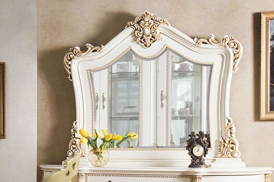 Комод  ДЖОКОНДА с зеркалом крем глянец