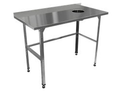 Стол для сбора отходов "Профи" СППо, 1200х700х850 мм, с бортом