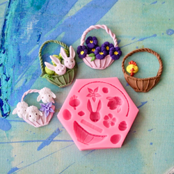 Силиконовый молд «Пасхальная корзинка»