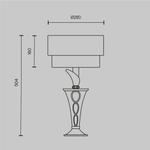 Настольный светильник Maytoni H311-11-G