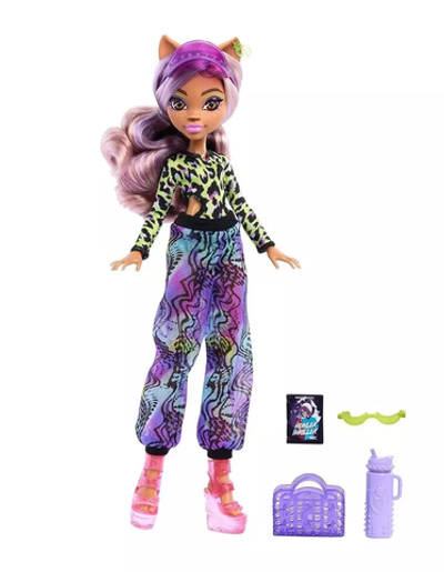 Кукла Монстер Хай Клодин Вульф Остров страха 3 поколение Monster High Clawdeen Wolf Scare-adise 3g 6+ HRP67_УЦЕНКА
