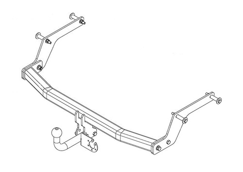 Фаркоп для Renault Sandero 2014-2022, Dacia Sandero 2013-2022 условно-съемное крепление шара, RN 11