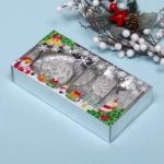 Свечи новогодние «Время волшебства» 20.5x10.5x4 см, серебро