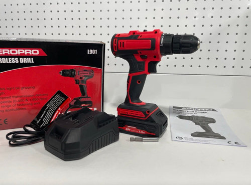 L 901 / Аккумуляторная дрель-шуруповерт AeroPro L 901 1 АКБ 20В х 2Ач + ЗУ, 40Нм