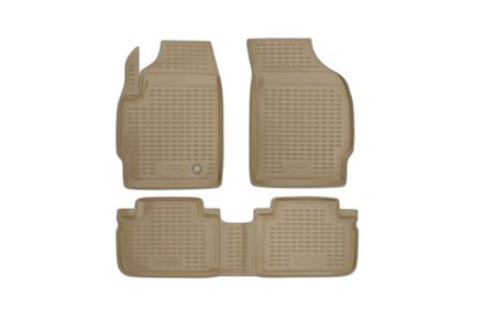 Коврики в салон FORD Escape 2007-&gt;, 3 шт. (полиуретан, бежевые)