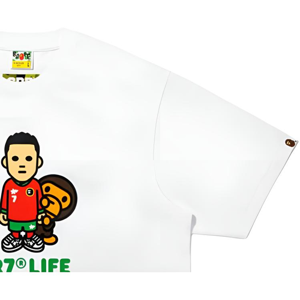 A Bathing Ape Bathing Ape Cr7 Life Футболка Bap Ss26 105 белый