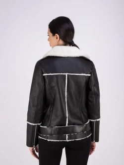 Дубленка зимняя натуральная укороченная