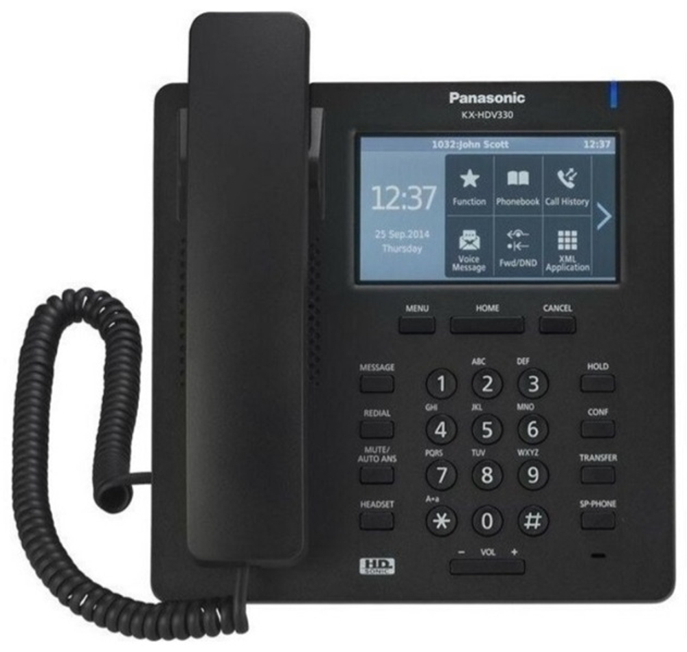 Проводной телефон Panasonic KX-HDV330RU-B черный