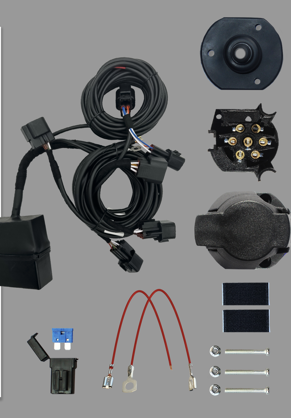 Комплект штатной электрики для фаркопа 7-pin JAC T8 Pro 2020- с блоком 7.1 в герметичном чехле - КонцептАвто KA SC 71 151 001