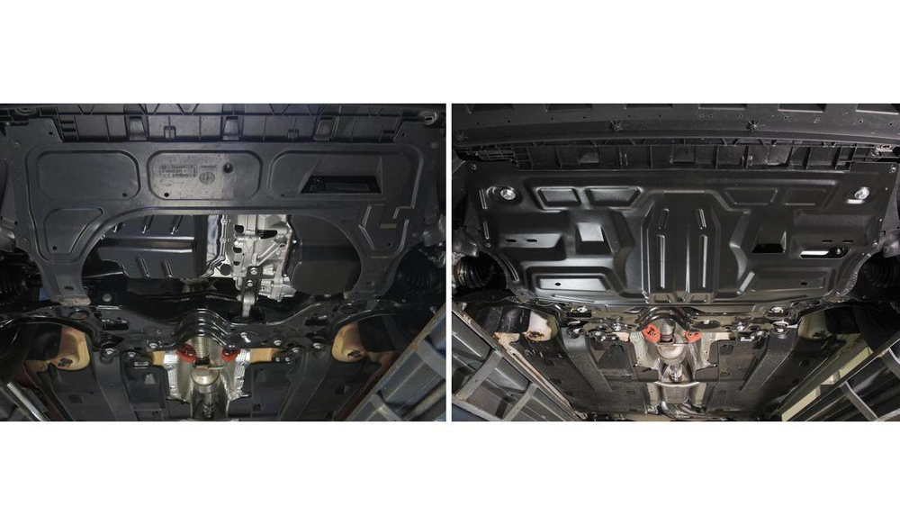 Защита картера и КПП AutoMax для Seat Ibiza IV (V - все) 2008-2015/Skoda Fabia II (V - 1.2; 1.4; 1.6) 2007-2014/Skoda Fabia RS II (V - 1.4 (180 л.с.)) 2010-2014/Skoda Rapid I (V - все) 2013-2020/Skoda Rapid II (V - 1.6) 2020-н.в./Skoda Roomster (V - все) 2006-2015/Volkswagen Polo IV рестайлинг хэтчбек (V - все) 2005-2009/Volkswagen Polo V хэтчбек (V - все) 2010-2015/Volkswagen Polo V седан (V - 1.4 (125 л.с.); 1.6 (85/90/105/110 л.с.)) 2010-2020/Volkswagen Polo VI лифтбек (V - 1.4 (125 л.с.); 1.6 (90/110 л.с.)) 2020-н.в., сталь 1.5 мм, с крепежом, штампованная, AM.5877.1
