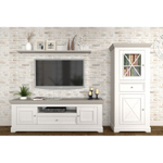 Полка настенная «Форест» белый воск/антрацит