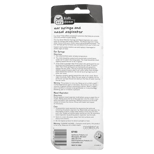 Ezy Dose, для детей, ушной шприц и назальный аспиратор, 2 шт.