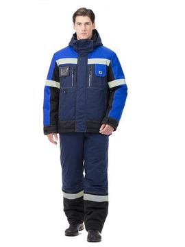 Костюм зимний "Виват NEW" брюки (синий/василек/черный)