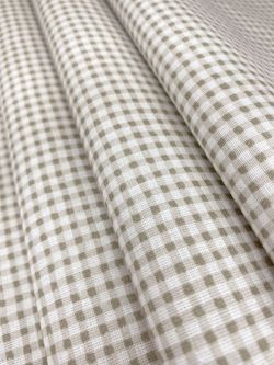 Пододеяльник перкаль Сказка "Бежевая клеточка" евро на молнии 200x215 см