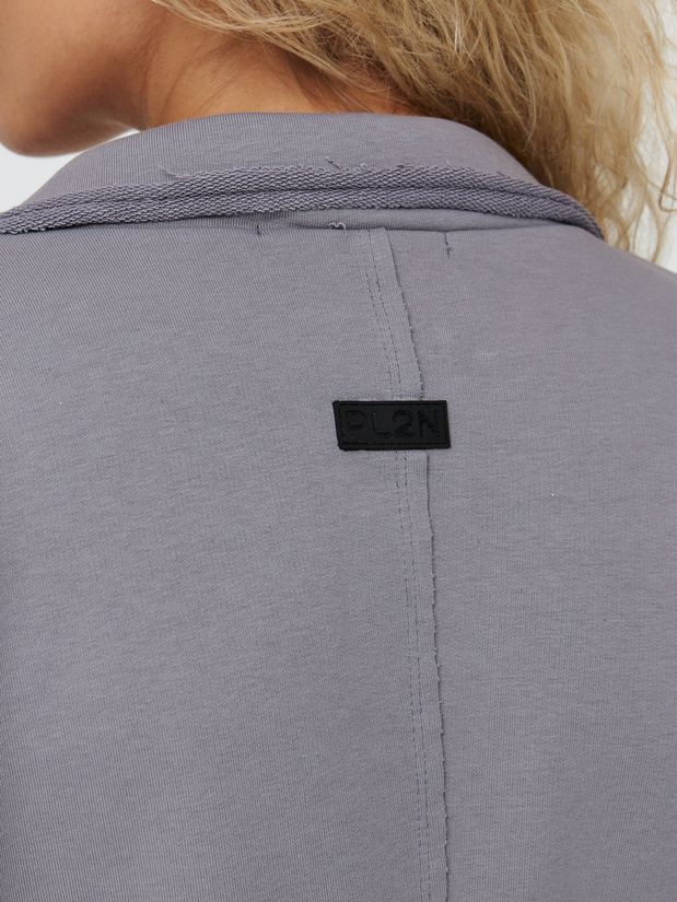 Жакет строчки трикотажный, графит