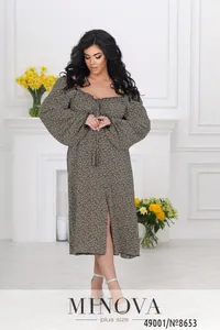 Платье 8653-черный-желтый Minova
