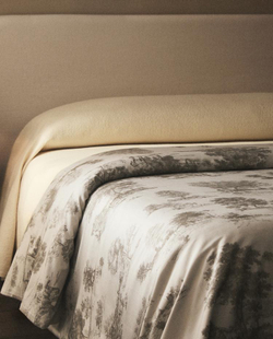 ZARA HOME ПОДОДЕЯЛЬНИК С ПРИНТОМ (300 НИТЕЙ), СЕРЫЙ/БЕЖЕВЫЙ