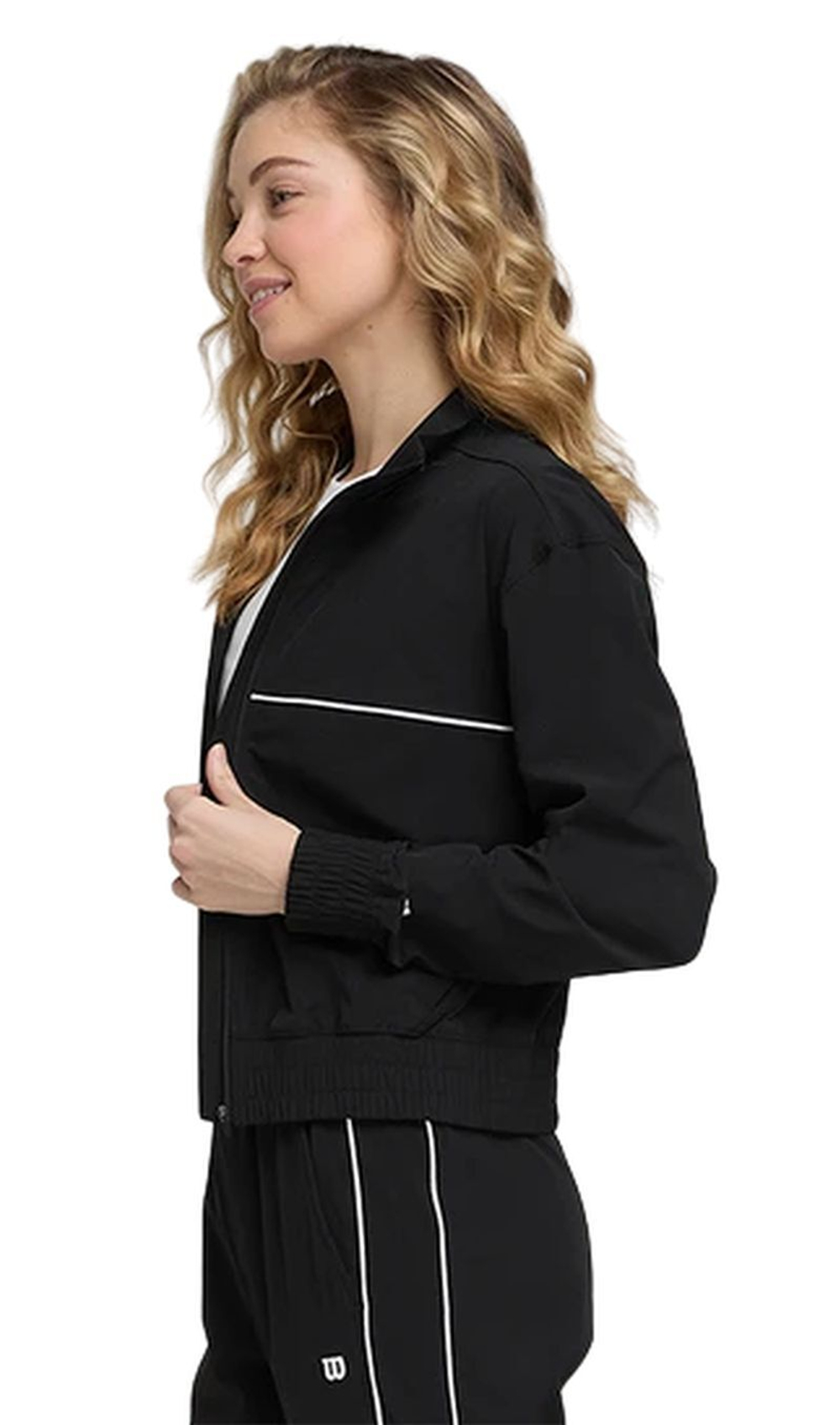 Женская теннисная куртка Wilson Warm-Up Jacket - Black