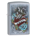 Зажигалка Zippo Vintage Tattoo с покрытием Street Chrome